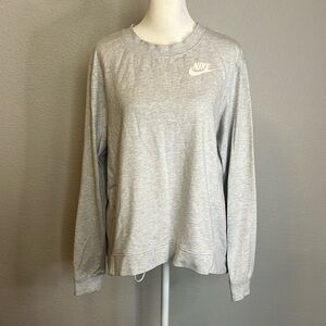 Nike Lightweight Swing Sweatshirt Light Gray Size Medium